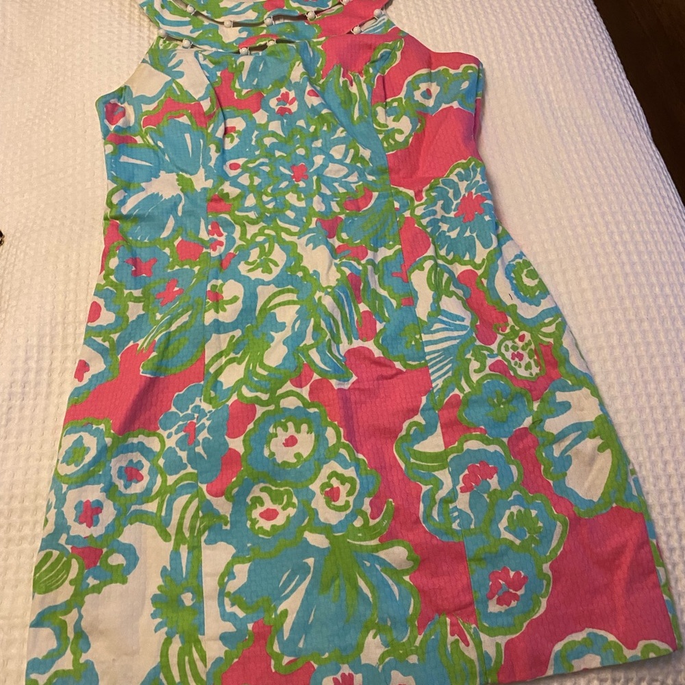 Lilly Pulitzer Pink and Blue Floral Dress